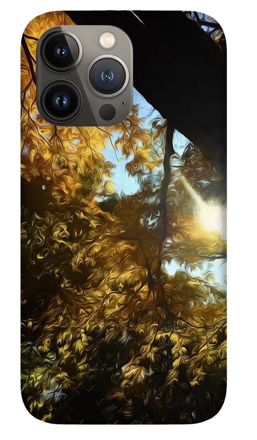 Fall Swirly Yellow Sunlight - Phone Case