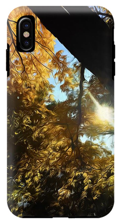 Fall Swirly Yellow Sunlight - Phone Case