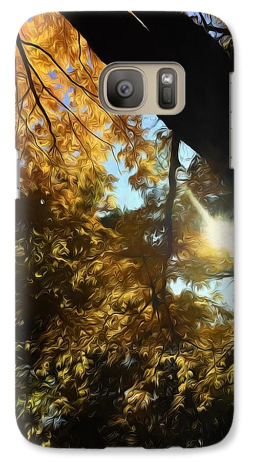 Fall Swirly Yellow Sunlight - Phone Case