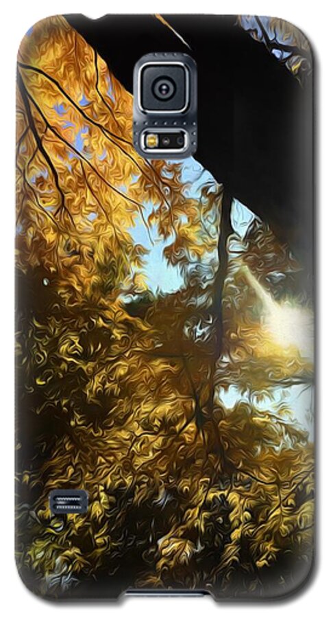 Fall Swirly Yellow Sunlight - Phone Case