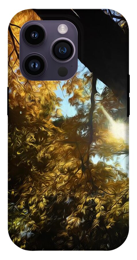 Fall Swirly Yellow Sunlight - Phone Case