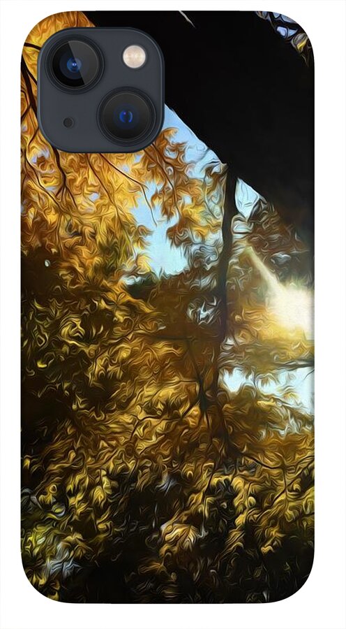 Fall Swirly Yellow Sunlight - Phone Case