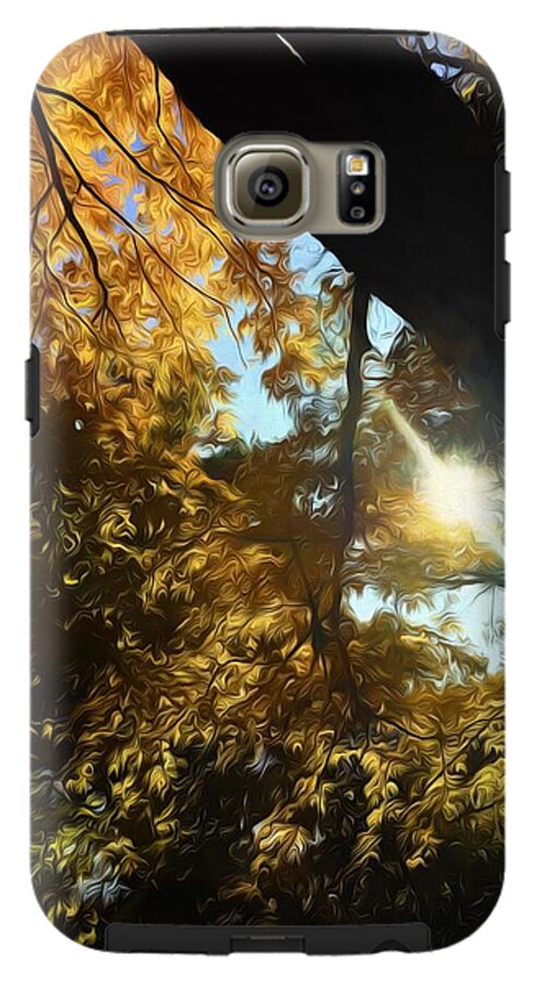 Fall Swirly Yellow Sunlight - Phone Case
