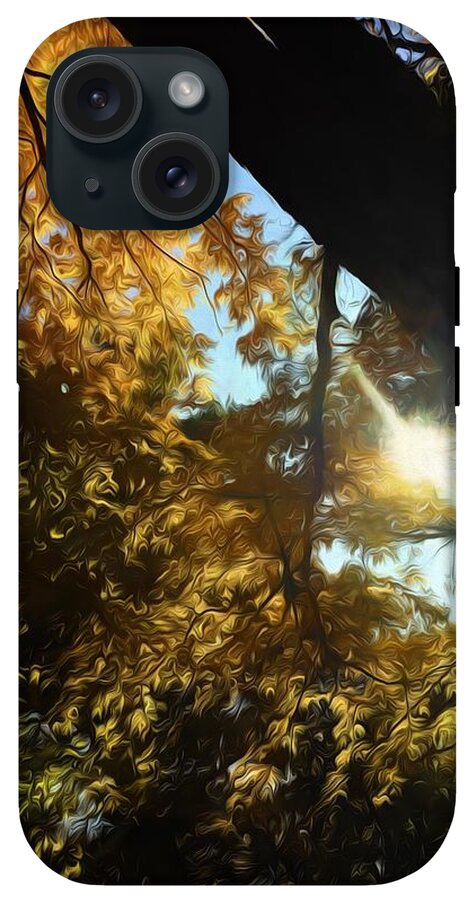 Fall Swirly Yellow Sunlight - Phone Case