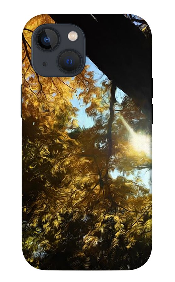 Fall Swirly Yellow Sunlight - Phone Case