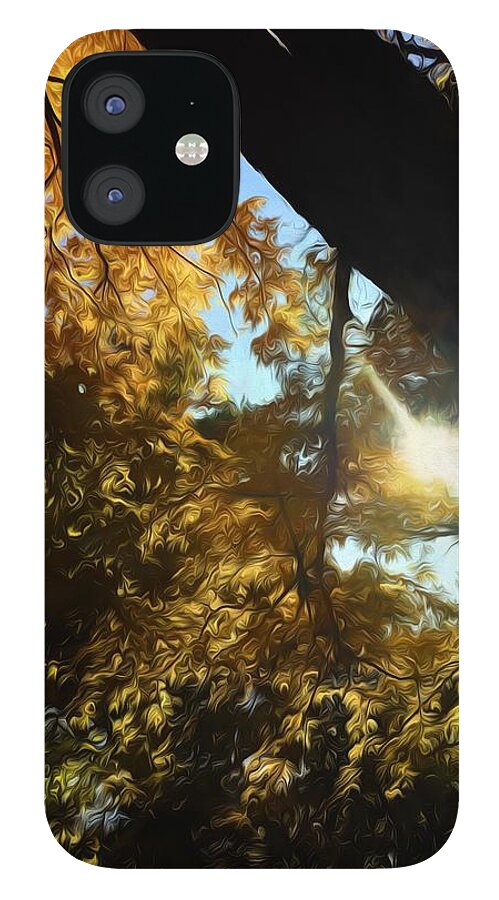 Fall Swirly Yellow Sunlight - Phone Case