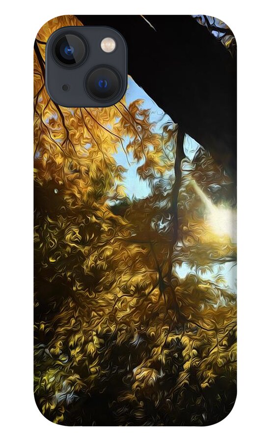 Fall Swirly Yellow Sunlight - Phone Case