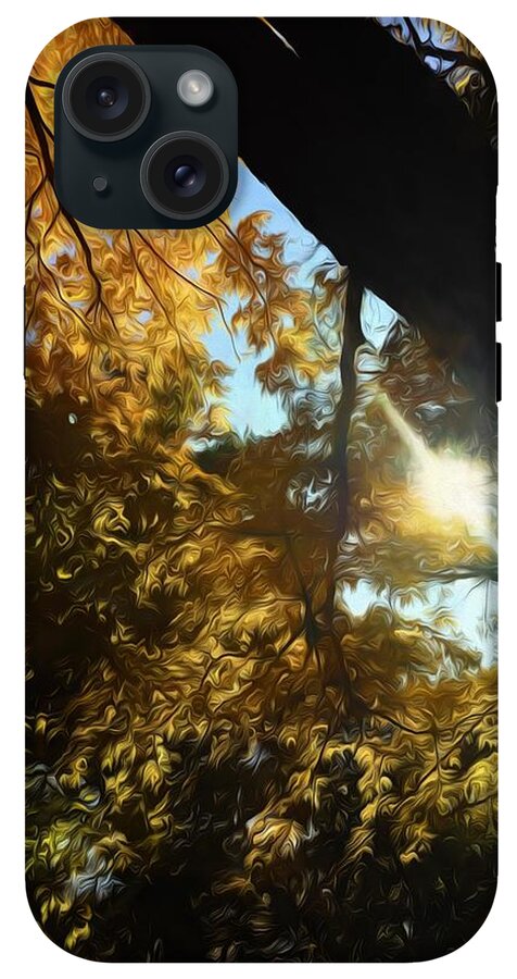 Fall Swirly Yellow Sunlight - Phone Case