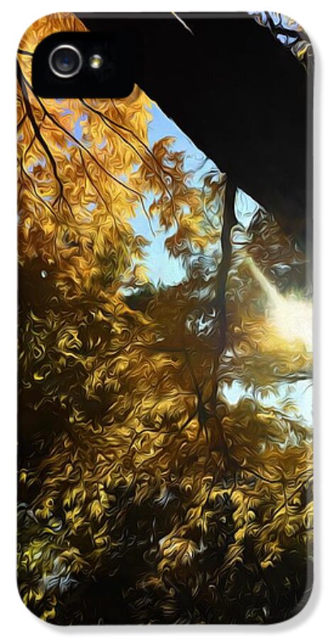 Fall Swirly Yellow Sunlight - Phone Case