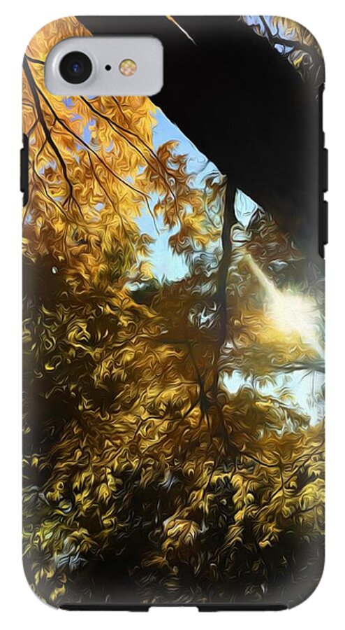 Fall Swirly Yellow Sunlight - Phone Case