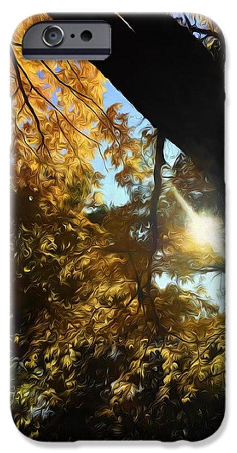 Fall Swirly Yellow Sunlight - Phone Case
