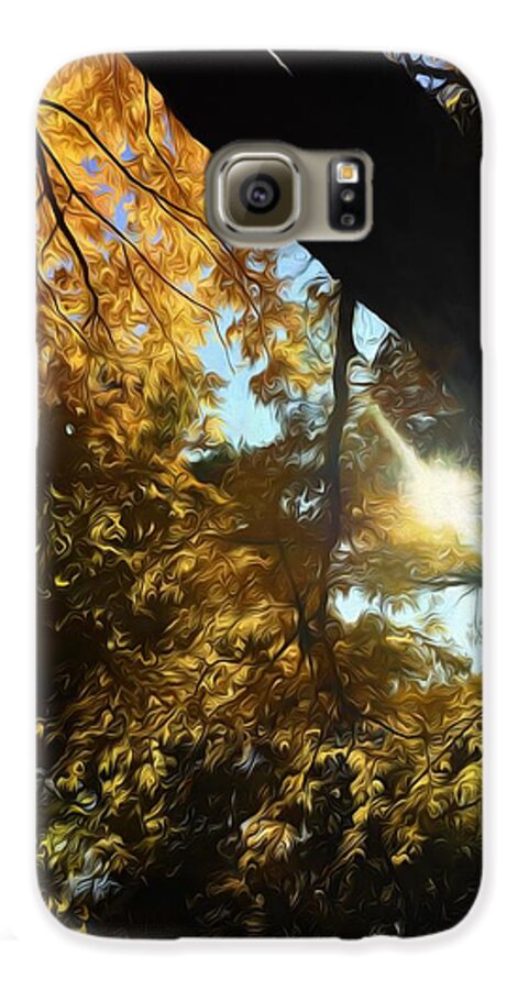 Fall Swirly Yellow Sunlight - Phone Case