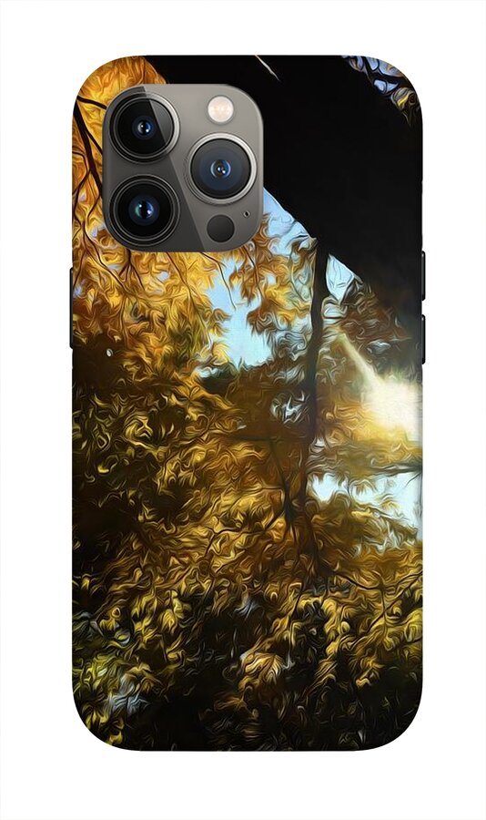 Fall Swirly Yellow Sunlight - Phone Case