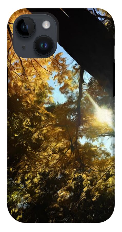 Fall Swirly Yellow Sunlight - Phone Case