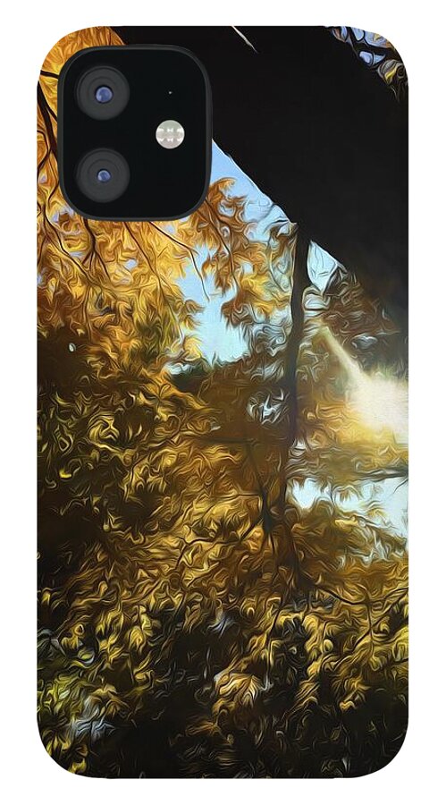 Fall Swirly Yellow Sunlight - Phone Case