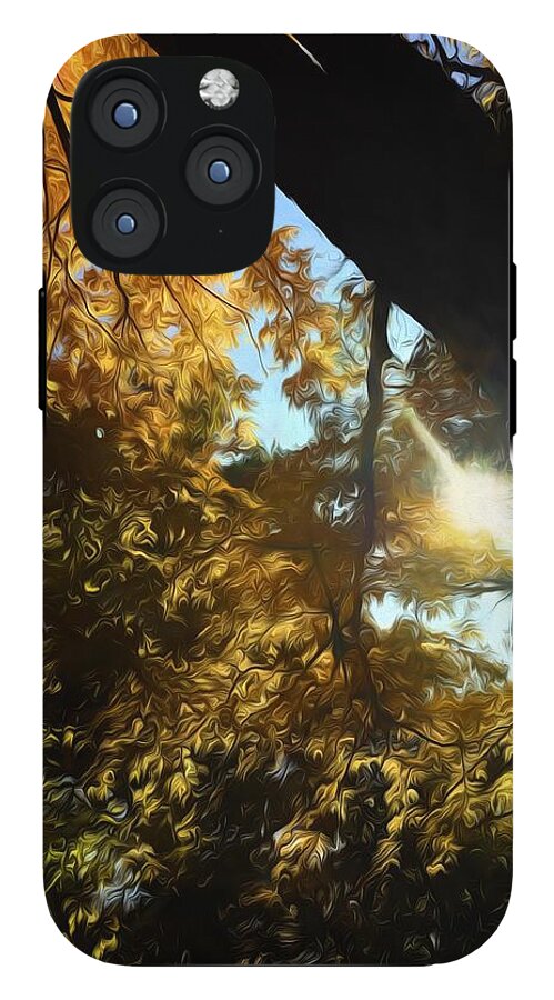 Fall Swirly Yellow Sunlight - Phone Case