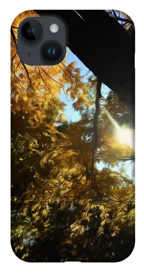 Fall Swirly Yellow Sunlight - Phone Case