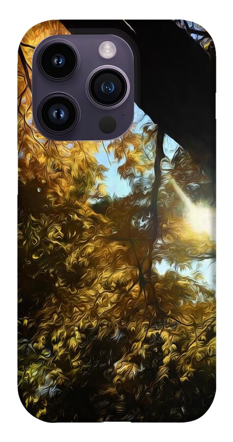 Fall Swirly Yellow Sunlight - Phone Case