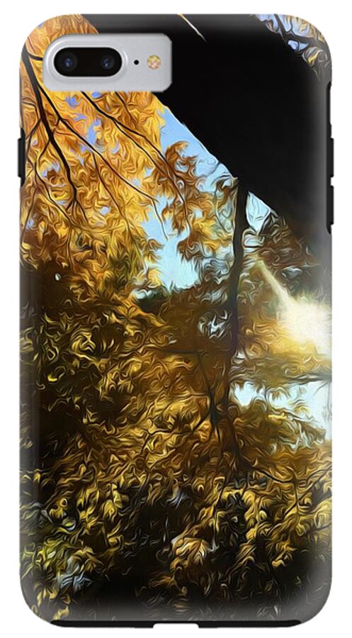 Fall Swirly Yellow Sunlight - Phone Case
