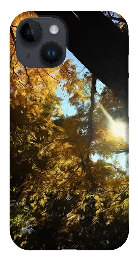 Fall Swirly Yellow Sunlight - Phone Case