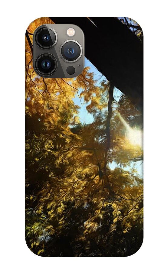 Fall Swirly Yellow Sunlight - Phone Case