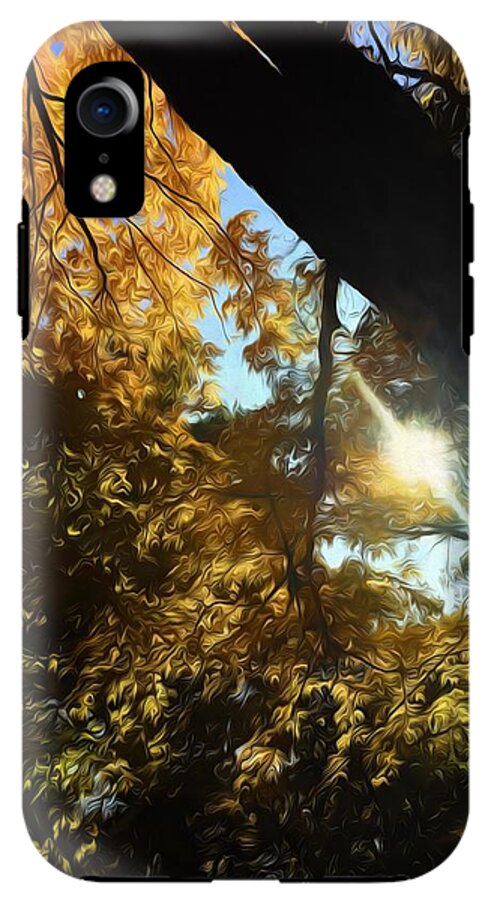Fall Swirly Yellow Sunlight - Phone Case
