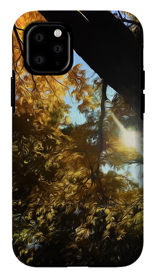 Fall Swirly Yellow Sunlight - Phone Case