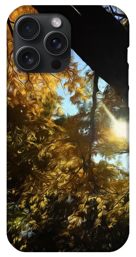 Fall Swirly Yellow Sunlight - Phone Case