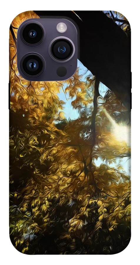 Fall Swirly Yellow Sunlight - Phone Case