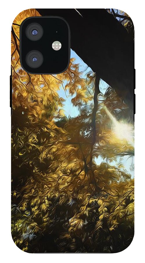 Fall Swirly Yellow Sunlight - Phone Case