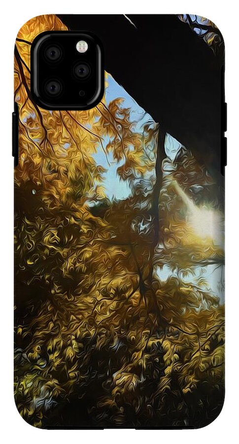 Fall Swirly Yellow Sunlight - Phone Case