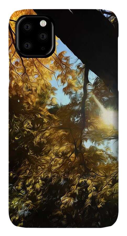 Fall Swirly Yellow Sunlight - Phone Case
