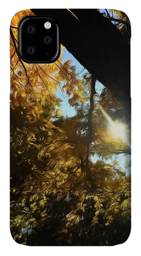 Fall Swirly Yellow Sunlight - Phone Case