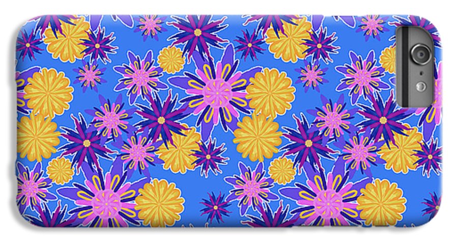 Fanciful Flowers on Powder Blue - Phone Case