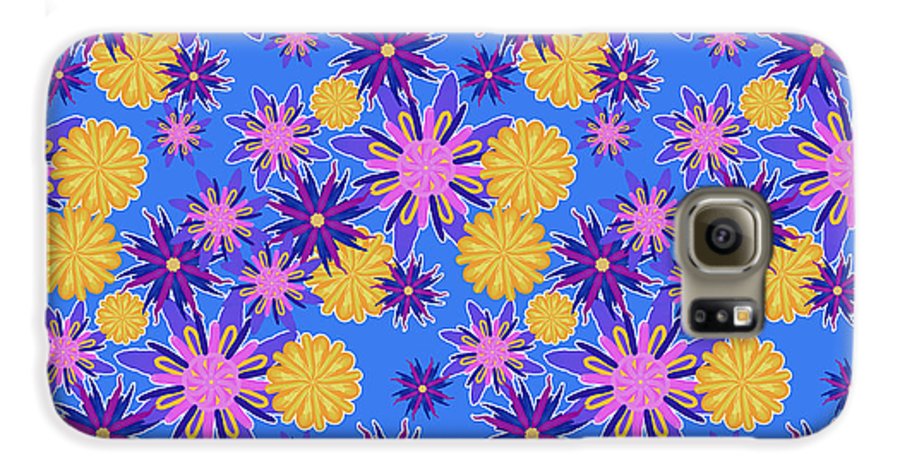 Fanciful Flowers on Powder Blue - Phone Case