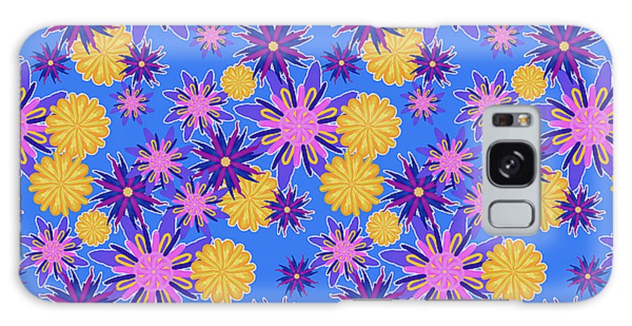 Fanciful Flowers on Powder Blue - Phone Case