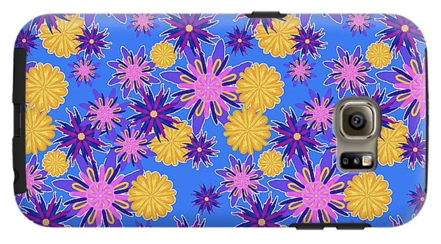 Fanciful Flowers on Powder Blue - Phone Case