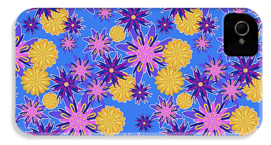 Fanciful Flowers on Powder Blue - Phone Case