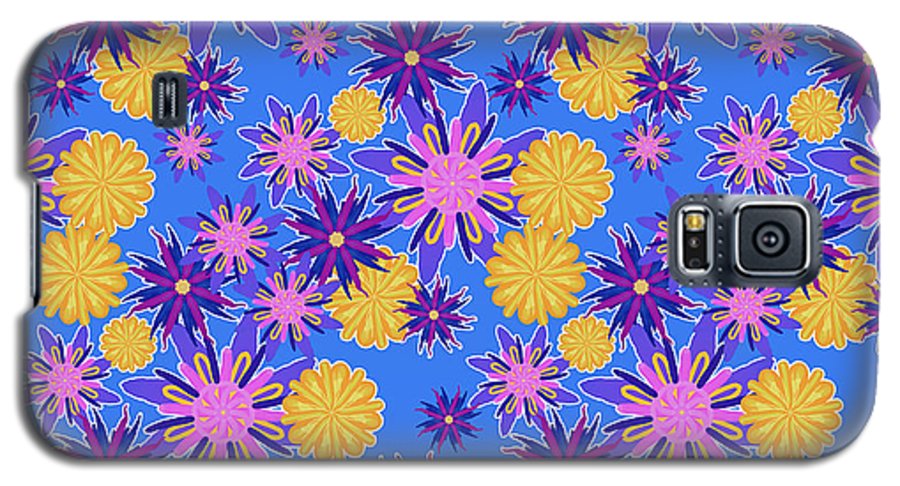 Fanciful Flowers on Powder Blue - Phone Case
