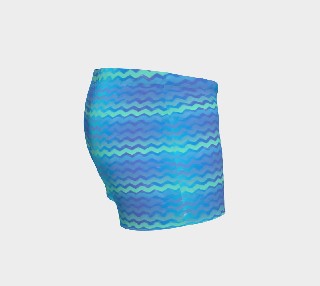 Blue Green Mermaid Stripes Shorts