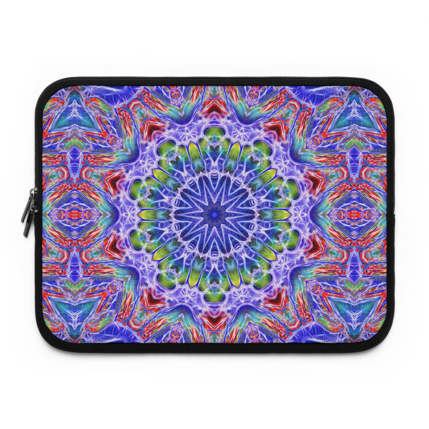 Blue Red Kaleidoscope Laptop Sleeve