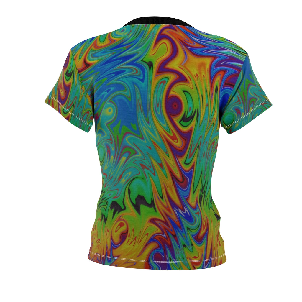 Rainbow Fractal Women's AOP Cut & Sew Tee