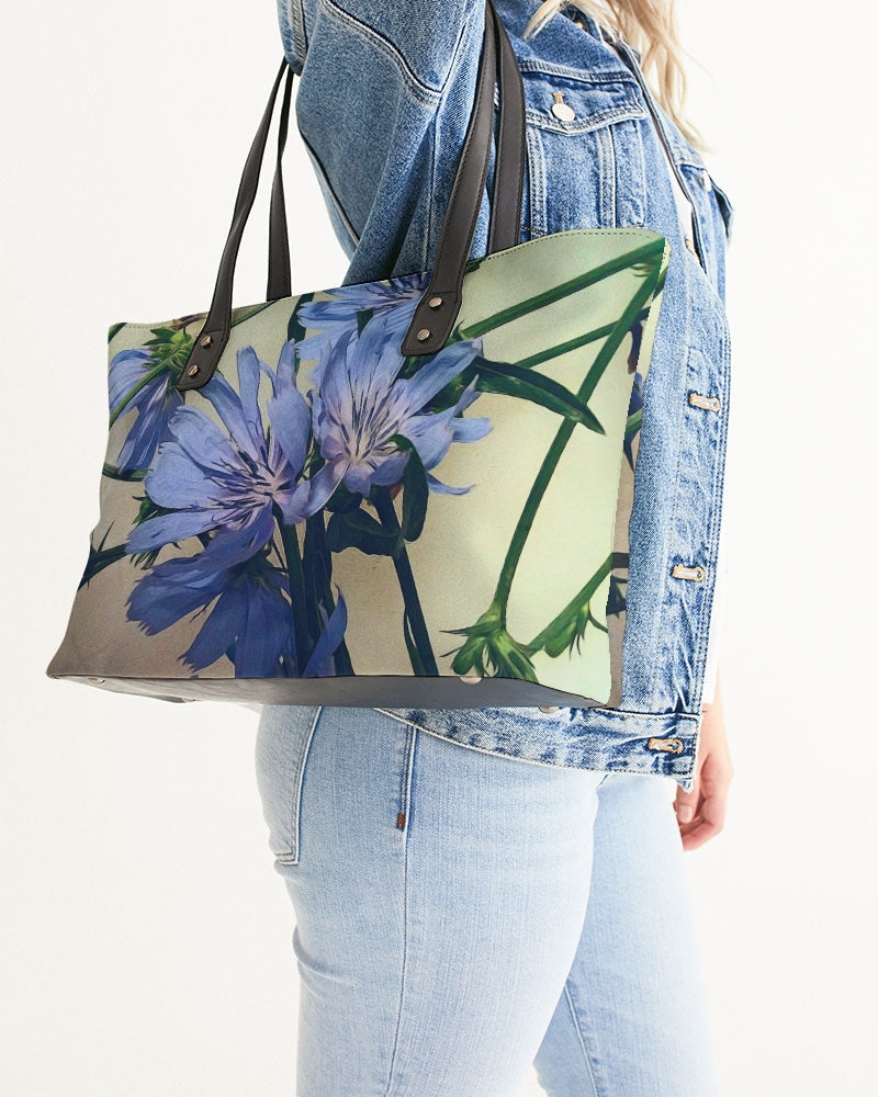 Blue Wildflowers Stylish Tote