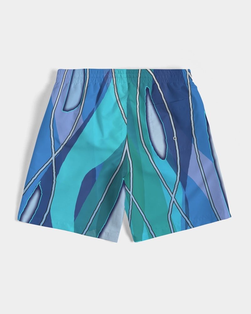 Wavy Blue Men's Swim Trunk