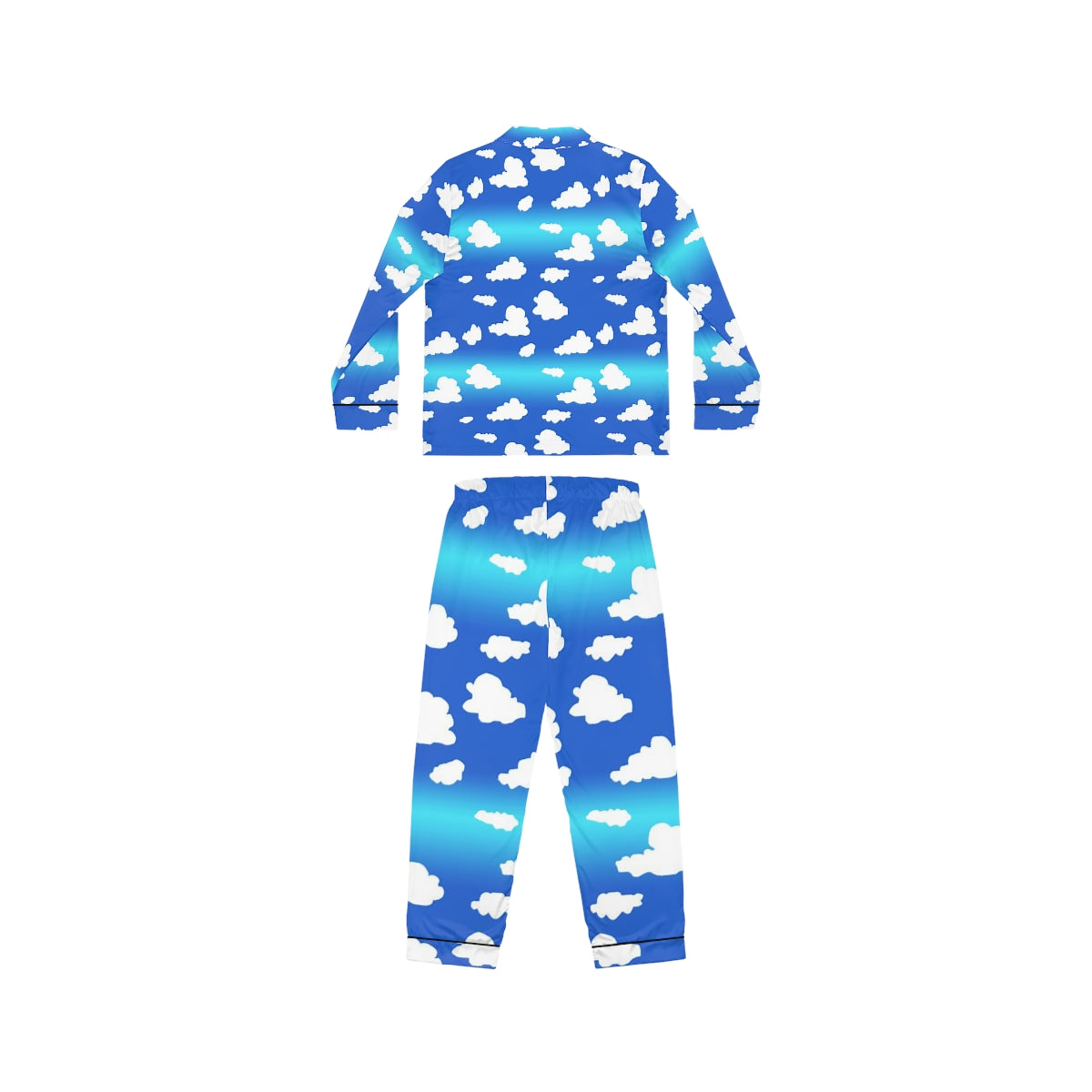 Clouds Pattern Women's Satin Pajamas (AOP)