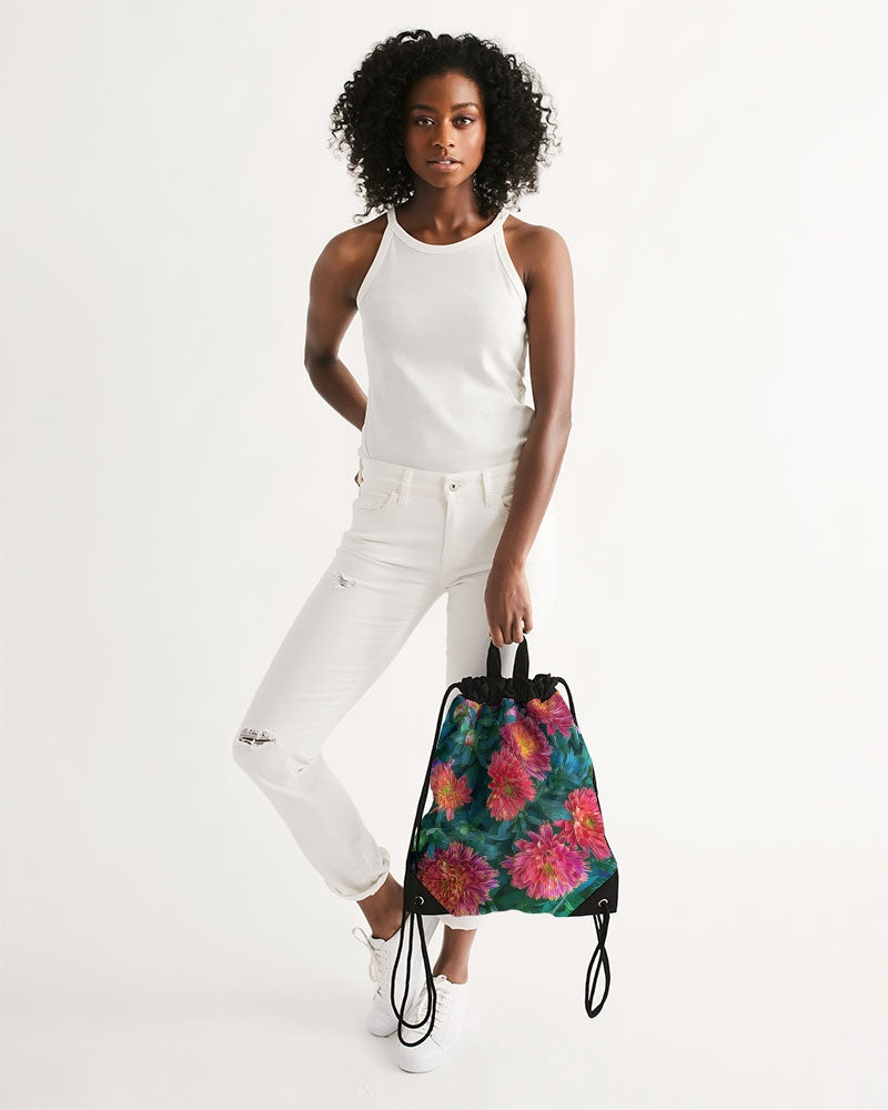 Warm Fall Mums Canvas Drawstring Bag