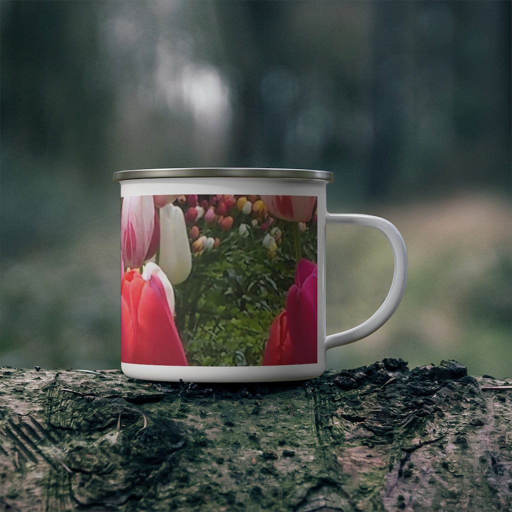 Home Chicago Tulips Enamel Camping Mug