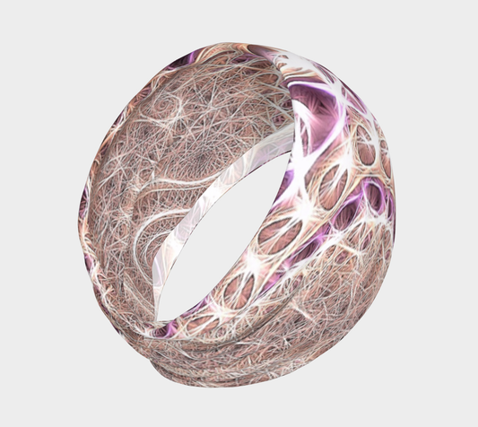 Purple Bubble Fractal Strings Headband