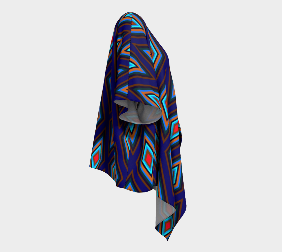 Colorful Diamonds variation 3 Draped Kimono
