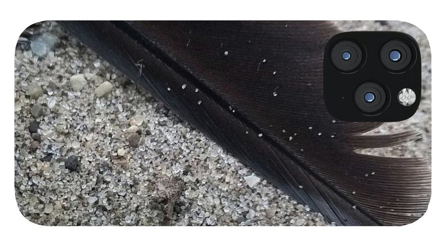 Feather On The Beach - Phone Case